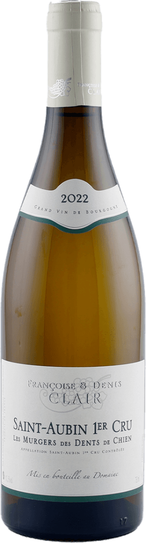 Het label is klassiek en minimalistisch vormgegeven. Bovenaan staat het jaartal '2022' in een witte band met een golvende onderkant en een groene rand. Daaronder staat in elegante letters de naam van het wijnhuis en het type wijn. Het grootste deel van het label is wit met donkergroene teksten. Er is een subtiele druiventros als lijntekening verwerkt in het ontwerp. Het geheel oogt traditioneel en ingetogen.