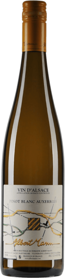 Het label toont een abstracte illustratie met lijnen en vormen in verschillende kleuren. Het midden bevat een vierkant met diagonale strepen, en er zijn kronkelende lijnen die horizontaal over het label lopen.