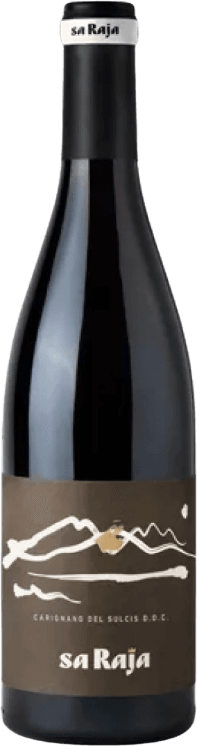 Het label toont een abstracte lijntekening die lijkt op een landschap of bergen. Er is ook een gouden element in het midden van de tekening.