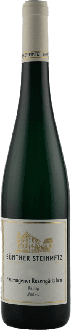 Het label toont een afbeelding van een gebouw of kasteel in een klassieke stijl. De tekst is duidelijk en traditioneel geplaatst, met de naam van de producent en de wijn prominent in zwarte letters.