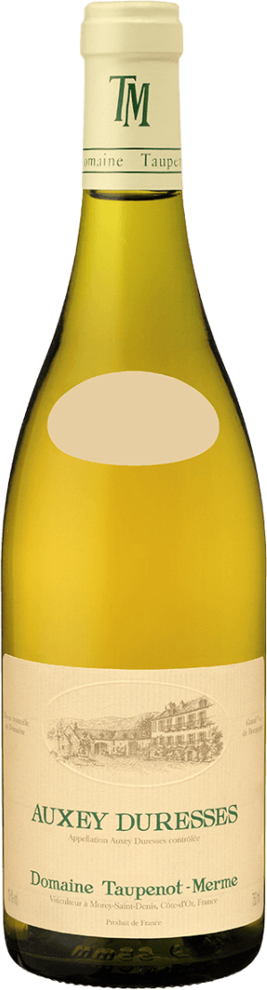 Het label toont een klassieke, traditionele uitstraling met een gedetailleerde tekening van een wijnhuis of kasteel centraal op het label. De tekst is in groene letters en er zijn geen opvallende grafische elementen of felle kleuren. Het geheel oogt rustig, ingetogen en traditioneel.