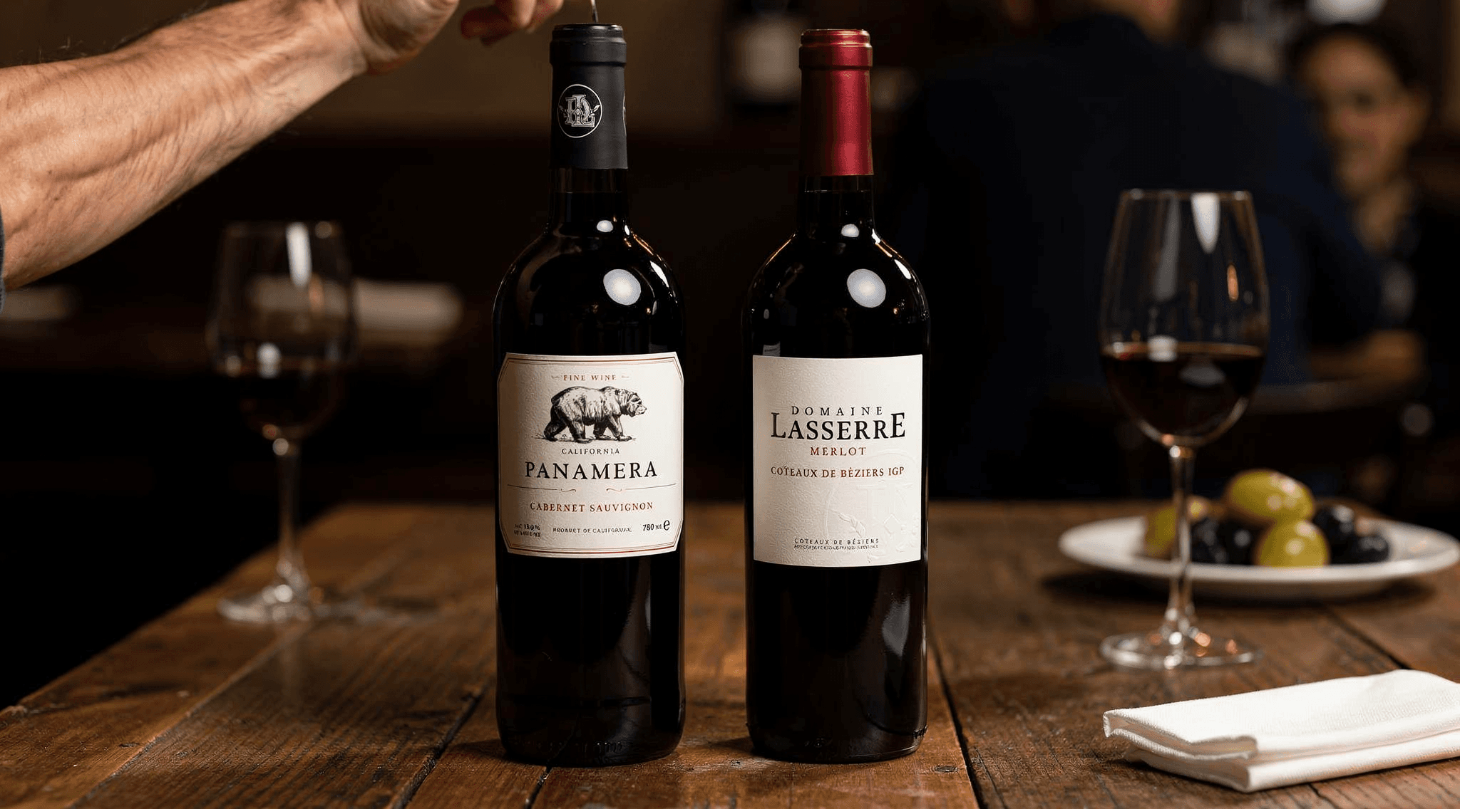 Cabernet sauvignon of merlot