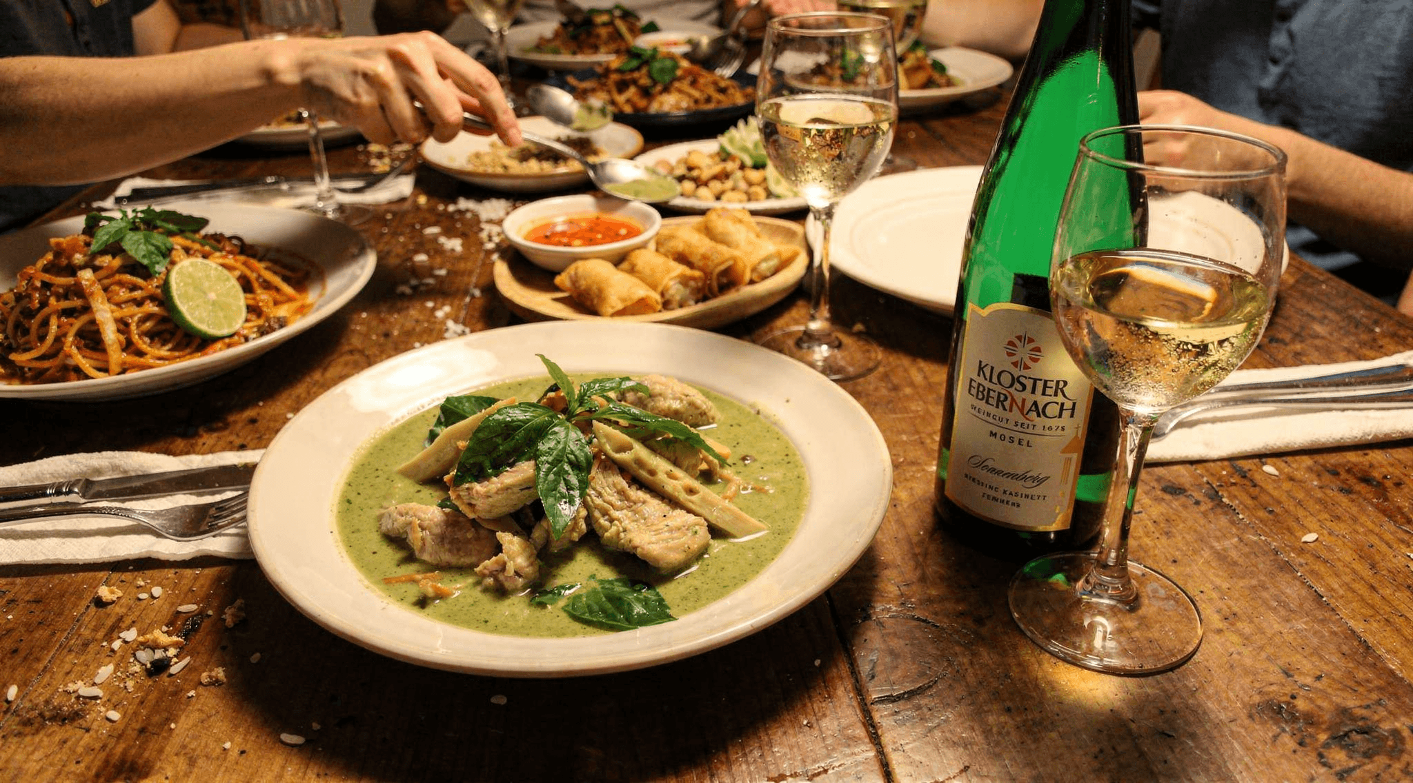 Wijn bij thaise gerechten