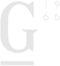 Il Conte Villa Prandone - Offida Pecorino DOCG Navicchio Het label toont een grote letter 'G' met daarboven de cijfers '19' en '66'. Het ontwerp is minimalistisch, met veel witruimte en een strakke typografie.